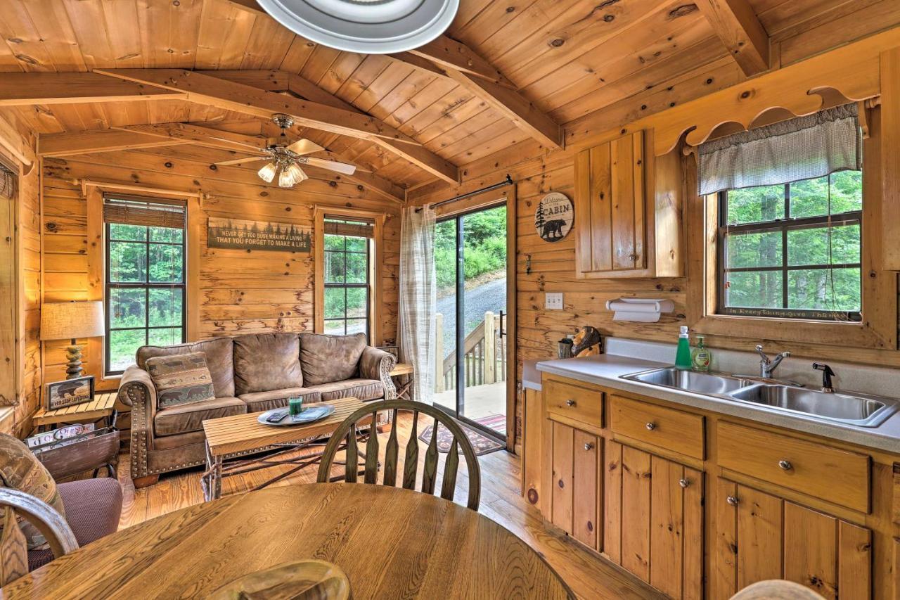 Quaint Log Cabin With Views Near West Jefferson Warrensville المظهر الخارجي الصورة